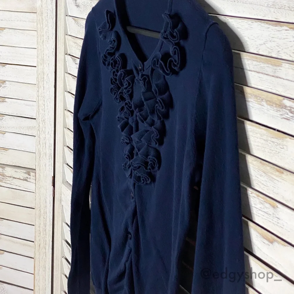J. Crew Factory | Ruffled Celosia Cardigan Sweater - Picture 2 of 7
